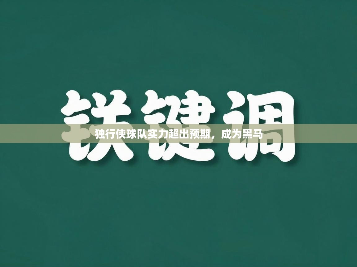 独行侠球队实力超出预期，成为黑马  第1张